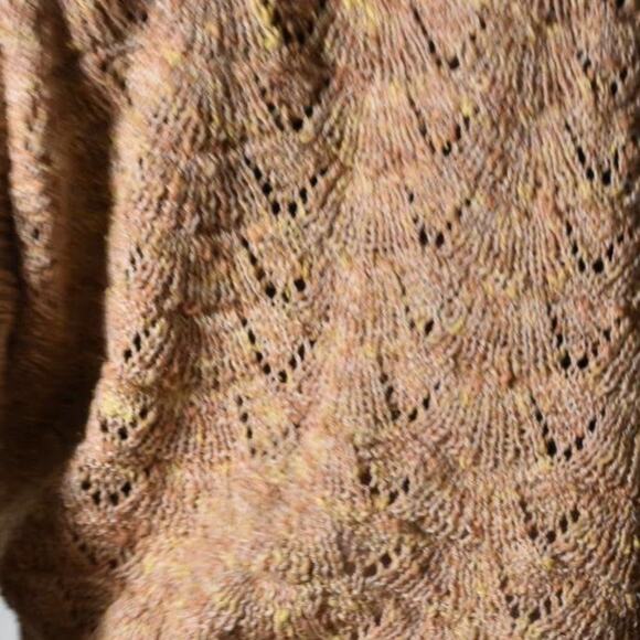 Vintage Boat Neck Sweater Balloon Sleeve Slouchy Open Knit Neutral Size Small - Picture 4 of 12